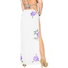 LA LEELA Women's Summer Bikini Wraps Beach Wrap Sarong Coverup Skirt Bathing suit Swimsuit Swimwear Cover Up for Women One Size White, Leaf - 3 of 4