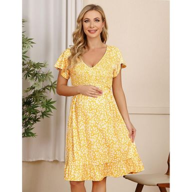 yellow flowy dress short Ivana Red Striped Puffed Maxi Dress – Ellaé Lisqué