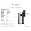 Urban Ambiance Luxury Farmhouse Outdoor Wall Sconce 19.375''H x 8.5''W,  Midnight Black Finish,  Henderson Collection, UHP1302 - 3 of 4