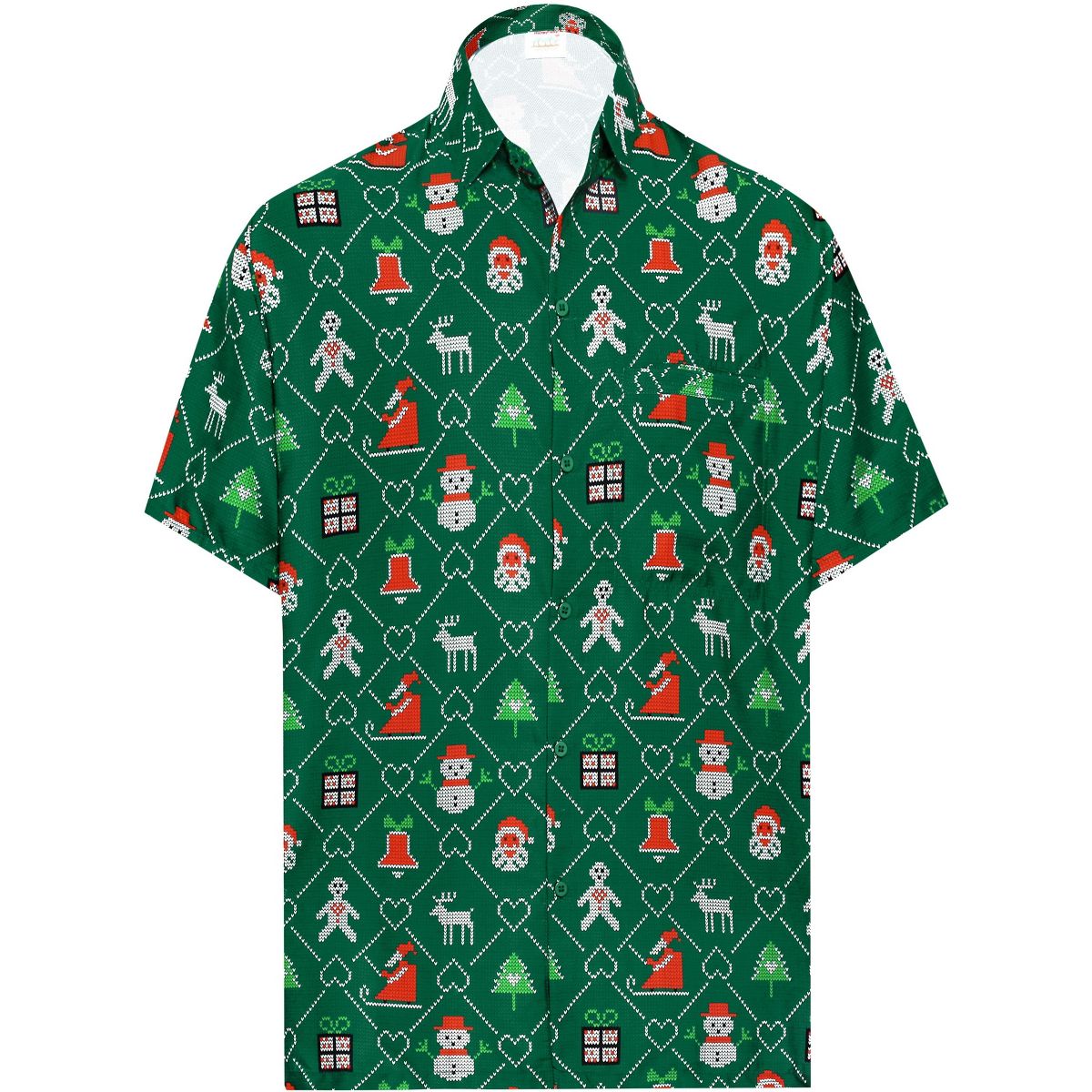 HAPPY BAY Mens Hawaiian Shirts Short Sleeve Button Down Shirt Men's Christmas Party Shirts Casual Holiday Shirts for Men Funny