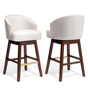 Crestlive Products 30 Inch Counter Height Bar Stools Set of 2 Kitchen Island Chairs with Back Tall Barstools Comfortable Swivel Chair - 1 of 4