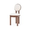 Christopher Knight Home Set of 2 Eliza Contemporary Upholstered Rubberwood Armless Dining Chairs Walnut/Beige - 4 of 4