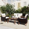 CAVINAS Patio Sectional Set, PE Rattan Patio Conversation Sets, Modern Backyard Furniture Set with Wooden Legs for Garden - 4 of 4
