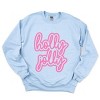 Holly Jolly Outline Puff -  Women's Graphic Sweatshirt - 3 of 4