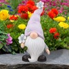 Northlight Gnome with Flower Outdoor Garden Statue - 18" - 3 of 4