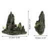 Unique Bargains Aquarium Terrariums Mountain for Fish Tank Landscape Decoration Green Gray 7.17" 1pcs - 4 of 4