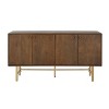 Christopher Knight Home Vincent Contemporary Metal Base Sideboard Buffet Cabinet with Two Adjustable Shelves - 2 of 4