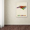 Trademark Fine Art-Michael Tompsett 'North Carolina Map' Matted Framed Art - 3 of 3