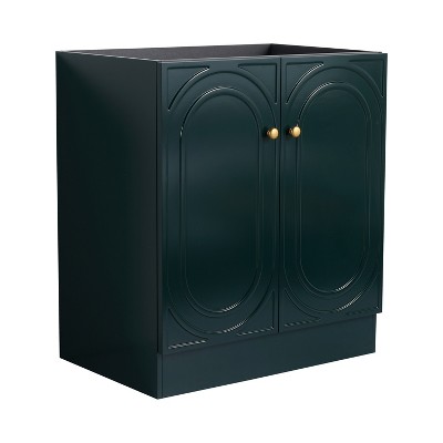 30" Freestanding Bathroom Vanity & 2 Soft-Close Cabinet Doors (KD-Packing)-Excluding Sink,Dark Green