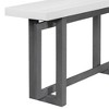 KTMBDW 60-Inch Long Console Table, Wooden Sofa Table Behind The Couch, Farmhouse Entryway Table, Unique Triple Rectangle Design - 4 of 4