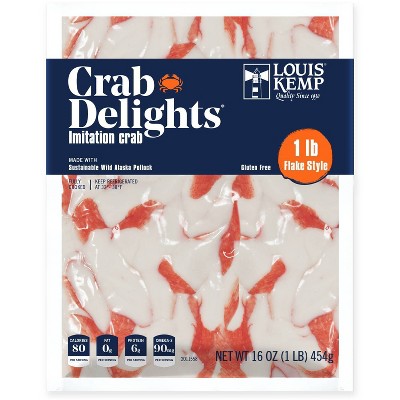 Louis Kemp Crab Delights Imitation Crab Flake Style - 16oz : Target