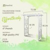 Dura-Trel Wellington Arbor, 72 by 85 Inch PVC Patio Garden Arch, Outdoor Backdrop Frame Decoration or Trellis for Climbing Plants, White - 4 of 4