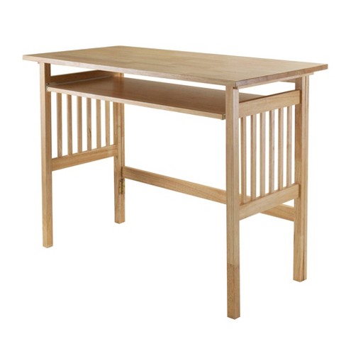 Emma And Oliver Small 36 Rustic Natural Home Office Folding Computer Desk  - Laptop Desk : Target