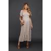 PinkBlush Ivory Floral Smocked Maternity Maxi Dress - 3 of 4