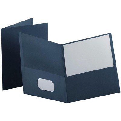 Oxford Folder, 8-1/2 x 11 Inches, 2-Pocket, Dark Blue, pk of 25