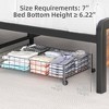 Whizmax 2 Pack Under Bed Storage with Wheels Rolling Containers Organizer Drawers Bins Cart for Clothes Blankets Shoes Linen Sweater - 2 of 4