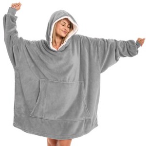 ADR Adult Wearable Blanket, Sweater Hoodie, Blanket with Sleeves for Men & Women Oversized Sweatshirt - 1 of 3
