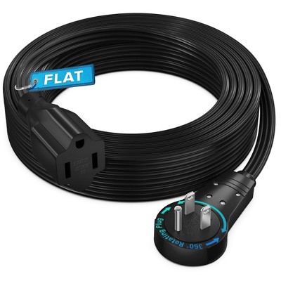 Maximm 360° Rotating Flat Plug Extension Cord Flat Cord with Slim Space-Saving Plug Design, 16 AWG