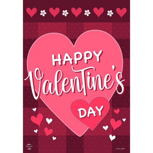 Happy Valentine's Day Double Sided House Flag 40