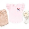 The Juniper Shop Patriotic Bow Star Coquette Flutter Sleeve Tee - 2 of 4