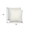 HomeRoots Set of Two Ivory Faux Fur Throw Pillow - 3 of 4