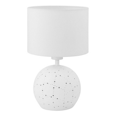 1-Light Montalbano Table Lamp with Round Base and Shade White - EGLO