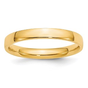Black Bow Jewelry 2mm to 6mm 14K Yellow Gold Lightweight Domed Comfort Fit Band - 1 of 4