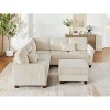 VANOMi 90.6’’ Corduroy Sectional Sofa with Storage Ottoman - 4 of 4