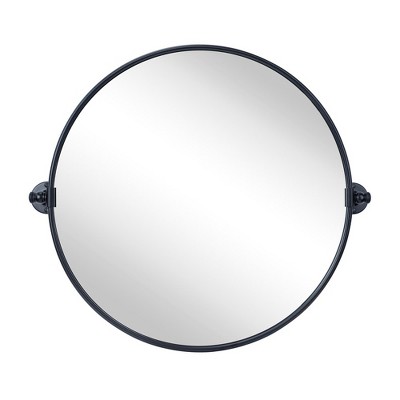 TEHOME Adlina Round Metal Framed Pivoting Wall Mounted Bathroom Vanity Mirror