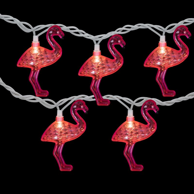 Northlight 10ct Pink Flamingo Summer Patio String Light Set, 7.25ft White Wire, 3 of 6