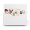 INFURNIC Utility Storage Cabinets Kids Wooden Toy Box Storage With Safety Hinged Lid, Storage Box For Bedroom, Study, Nursery, White, 31.5"*13"*16.7" - 2 of 4