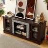 Resenkos 58-Inch Modern TV Stand, 2-Door Faux Stone Media Console & Entertainment Center for Living Room, - 3 of 4