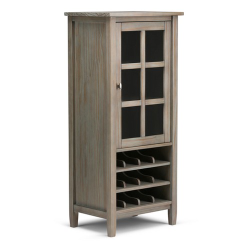 rack wine simpli storage distressed shaker warm gray target