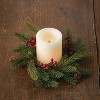 Sullivans Artificial White Spruce and Berry Wreath 10"H Green - 2 of 2