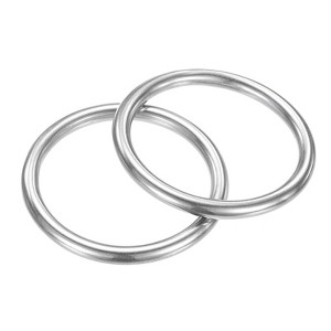Unique Bargains 316 Stainless Steel Multi-Purpose Welded Heavy Duty O Rings for Crafts Silver - 1 of 4