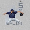 MLBPA Men's Eflin Pw Licensed Mlb Eflin Tampa Bay Baseball Portrait Short Sleeve Graphic Cotton T-Shirt - Sport Grey XL - 2 of 4