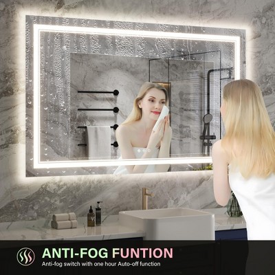 Bathroom Mirror , Anti-Fog Vanity Mirror with Color Changing Lights