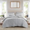 AENKYO All-Season Cotton Gauze Quilt, King 3-Piece Embroidered Crinkled Bedding, Lightweight Collection，comforter set - 2 of 4