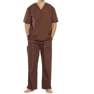 Tropi Unisex Scrub Sets Medical Scrubs Mens Scrubs (Chocolate, Small) - 1 of 3
