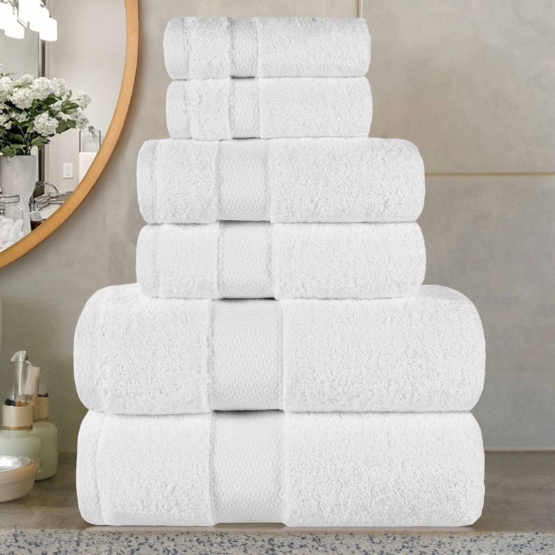 Cotton Heavyweight Ultra-Plush Luxury 6 Piece Towel Set by Blue Nile Mills, 2 of 9