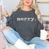 Simply Sage Market Women's  Garment Dyed Graphic Sweatshirt Merry Typewriter - 2 of 4