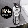 LunaLulinlk Toilet Paper Holder Holder with Shelf,Bathroom with Toilet Convenient Shelf, Holds Mega Rolls - 4 of 4