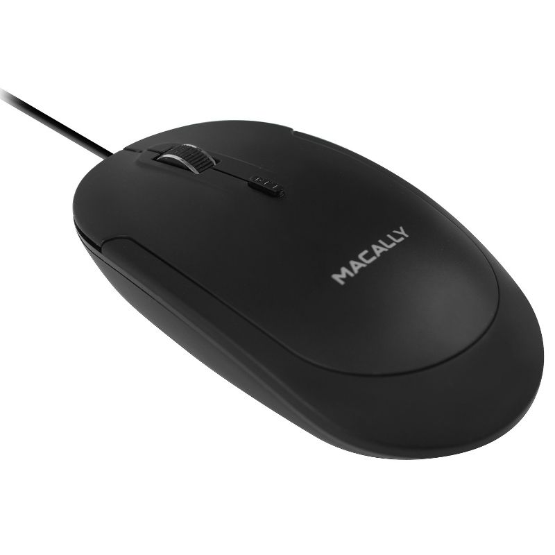Macally USB-C Optical Black Mouse Quiet Click for Mac and PC, 3 of 9