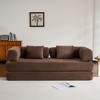 Whisen Convertible Sleeper Sofa Bed, Corduroy Folding Couch, Floor Sofa Lounge Couch with Pillow, Fixed-Shape Frame - 3 of 4