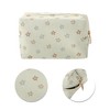 Unique Bargains Portable Print Makeup Bag Beige Coffee Color 1 Pc - 4 of 4