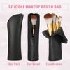 Unique Bargains Portable Stand-Up Silicone Travel Makeup Brush Bag 1 Pc - 2 of 4
