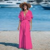 Women's Lace Up Front Longline Hem Maxi Cover Up - Cupshe - 3 of 4