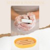 Evideco French Home Goods Versatile Soap Dish with Bamboo Tray - Bathroom Organizer for Stylish and Functional Storage - 4 of 4