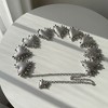 Anna-Kaci Women's Heart Charm Chain Belt with Beaded Detailing and Adjustable Fit 47in - Silver - 4 of 4