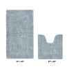 Lux Premium 100% Cotton Tufted Solid Reversible 2 Piece Bath Rug Set – Ultra-Soft, Water-Absorbent, Durable, Machine Washable Bathroom Rug - 2 of 4